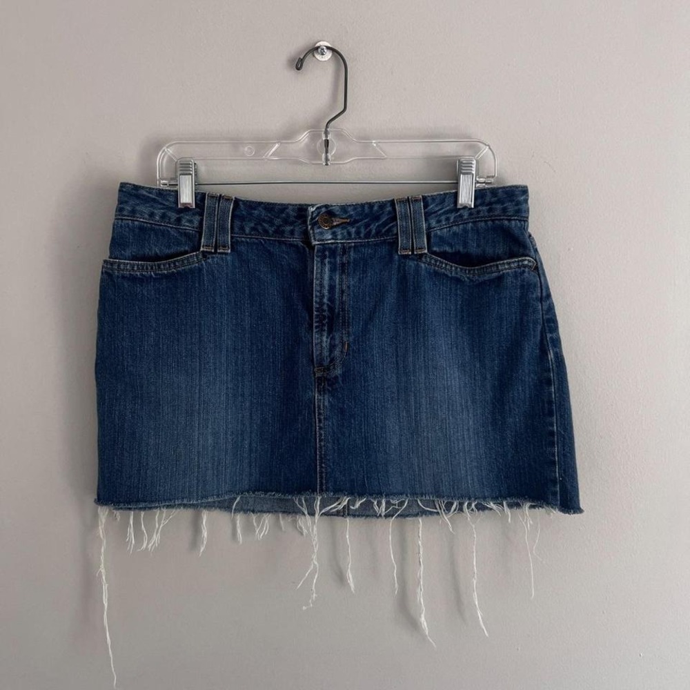 VINTAGE OLD NAVY DISTRESSED DENIM MINI SKIRT‎ - Picture 3 of 7